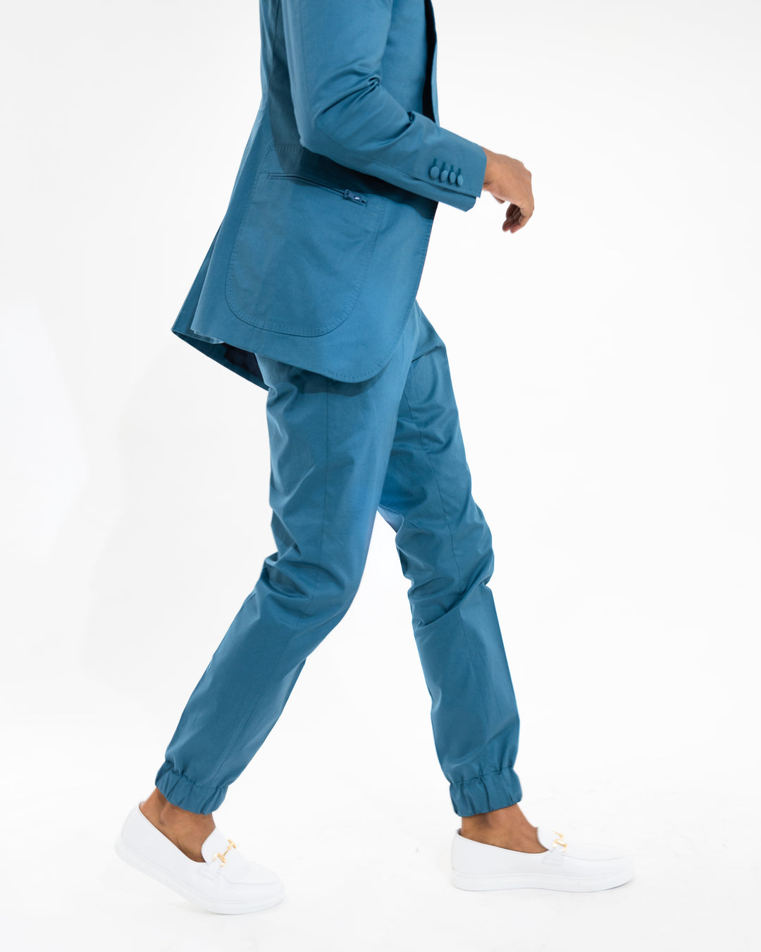 Ocean Green “Pentodin Notch Lapels” 1B Cotton Stretch Suit