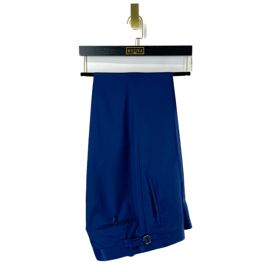 Navy Blue Wool Silk Suit