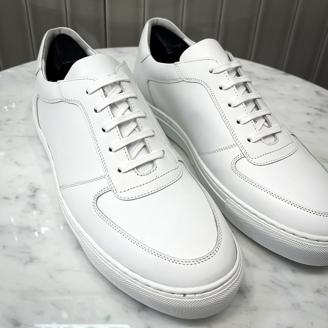 White Box Calf Leather Tennis Sneaker