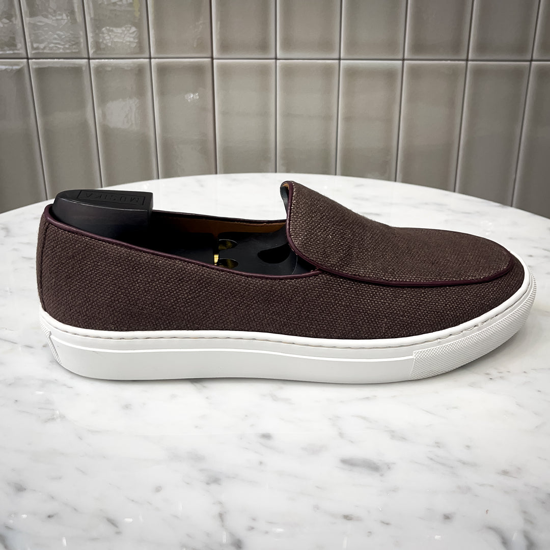 Brown Linen Belgian Sneaker