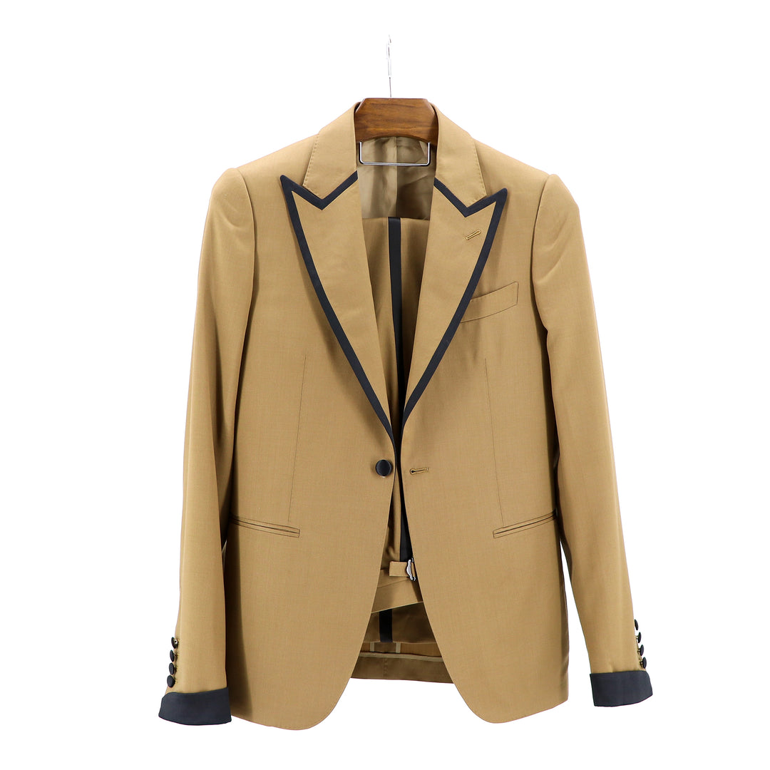 Copper Satin Ribbon Trim “Benton Peak Lapel”  Tuxedo