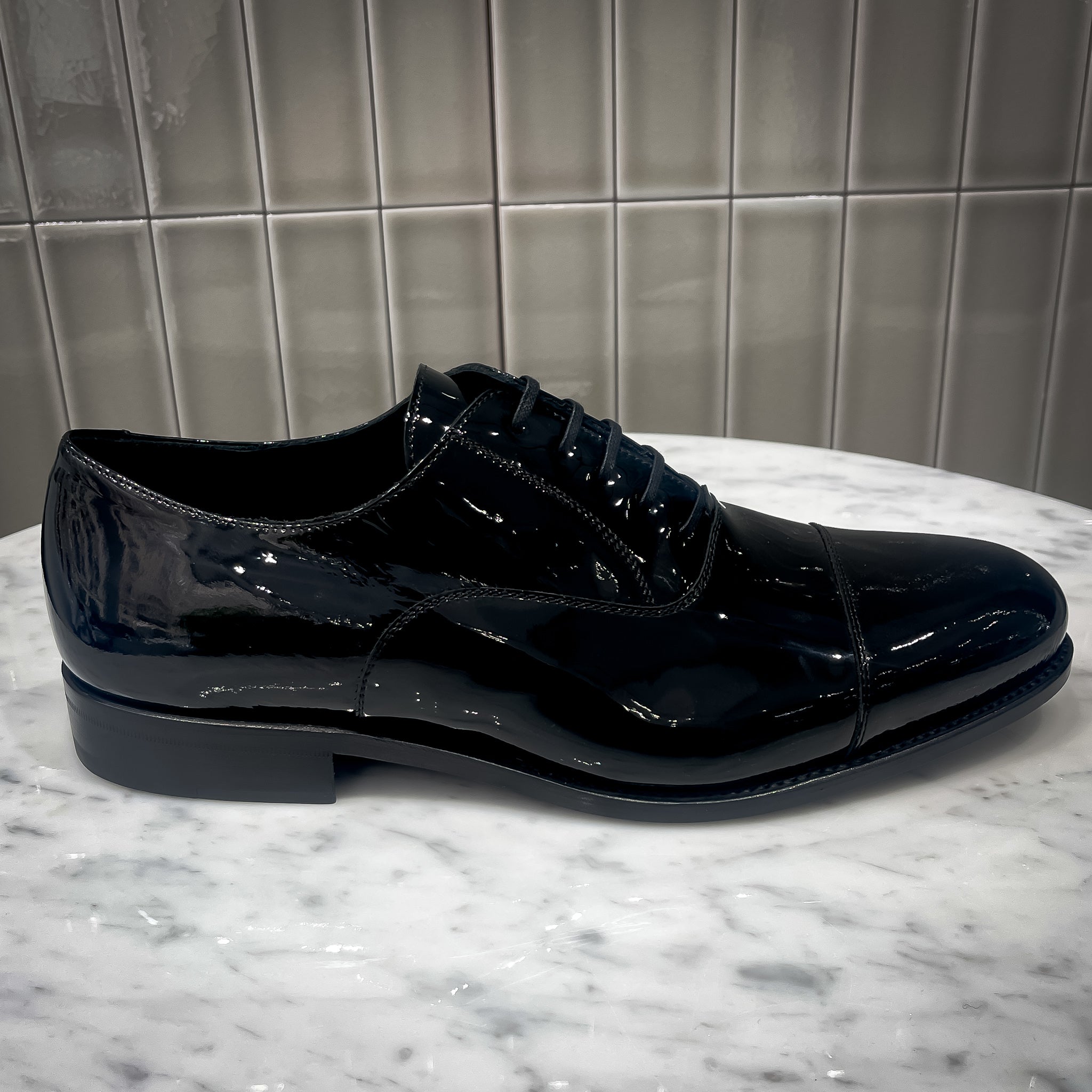 Men's Black Patent Lace Up Dress Shoe