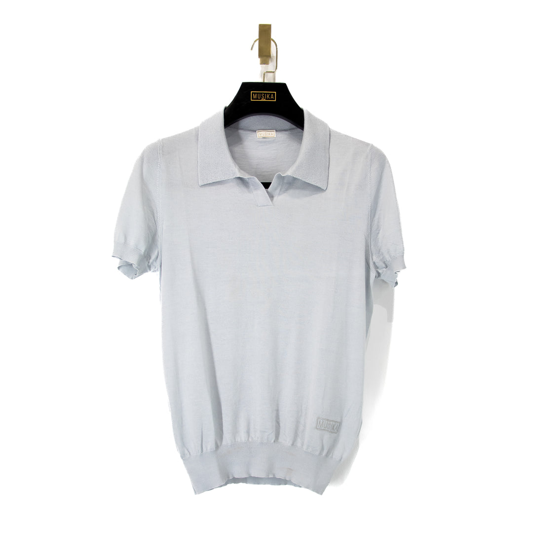 Air Cashmere/Silk Buttonless Polo