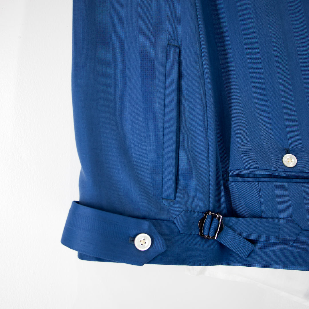 Sky Blue “Benton Peak Lapels” 1B Super 160 Wool Suit