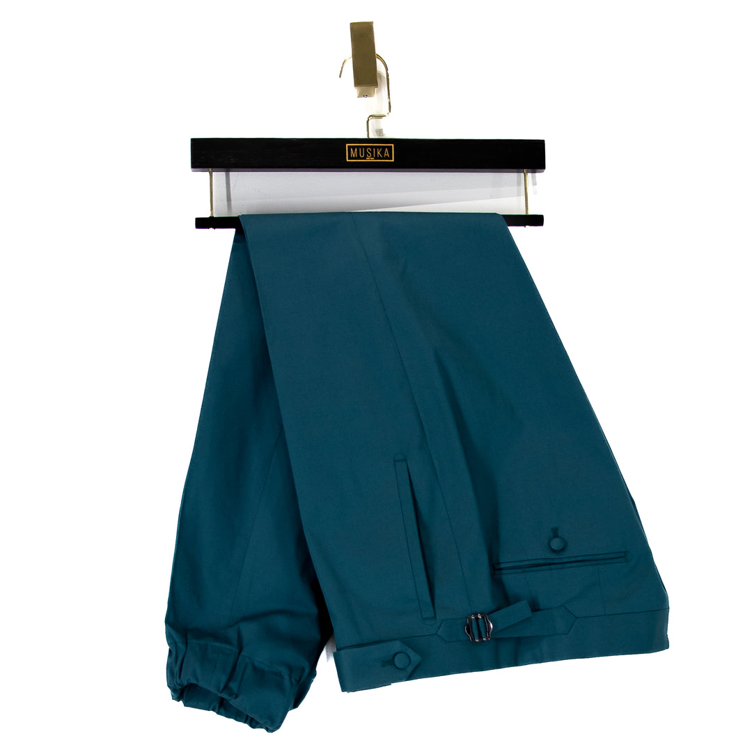 Ocean Green “Pentodin Notch Lapels” 1B Cotton Stretch Suit