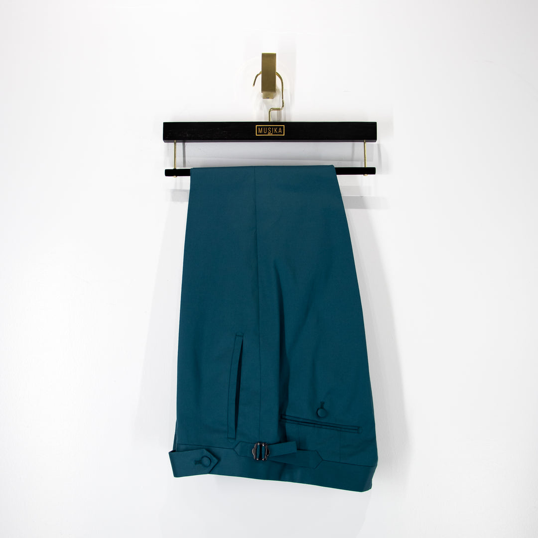 Ocean Green “Pentodin Notch Lapels” 1B Cotton Stretch Suit