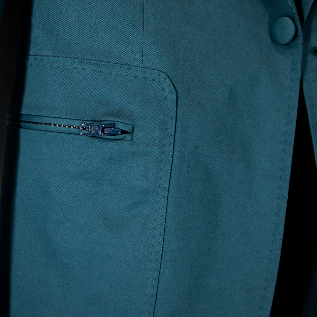 Ocean Green “Pentodin Notch Lapels” 1B Cotton Stretch Suit