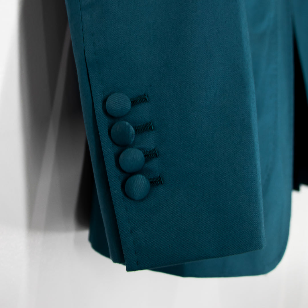 Ocean Green “Pentodin Notch Lapels” 1B Cotton Stretch Suit