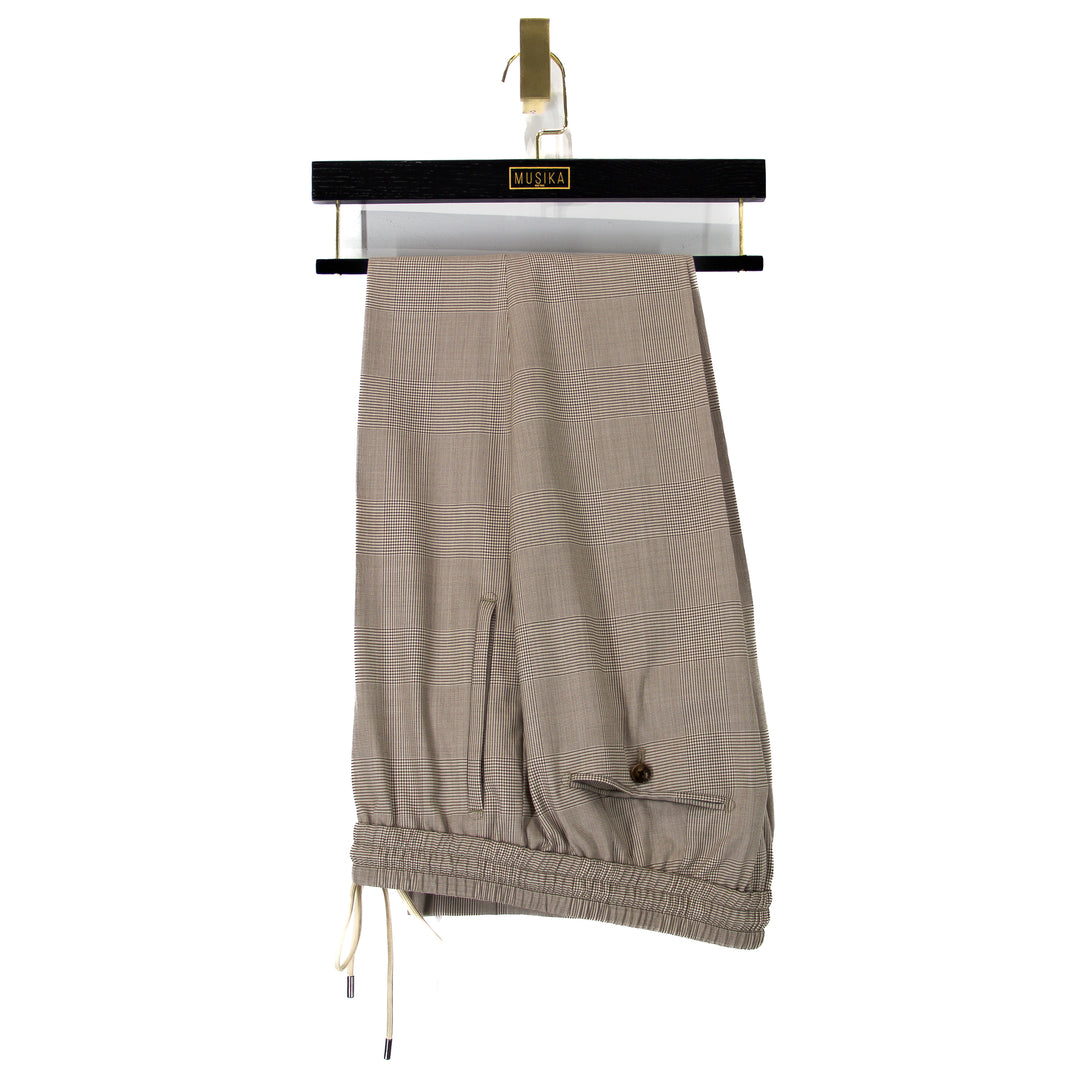 Sand Beige Super 160 Wool Trousers
