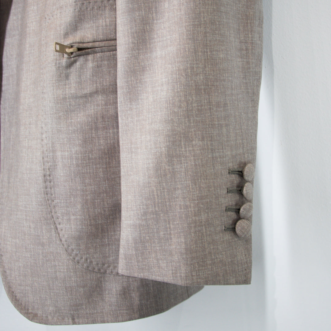 Luna Beige “Benton Peak Lapels” 1B Tropical Wool Suit