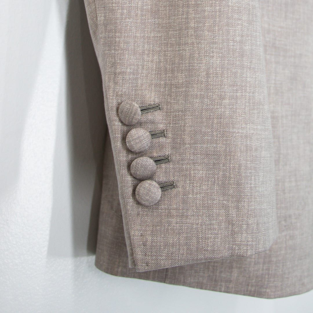 Luna Beige “Benton Peak Lapels” 1B Tropical Wool Suit