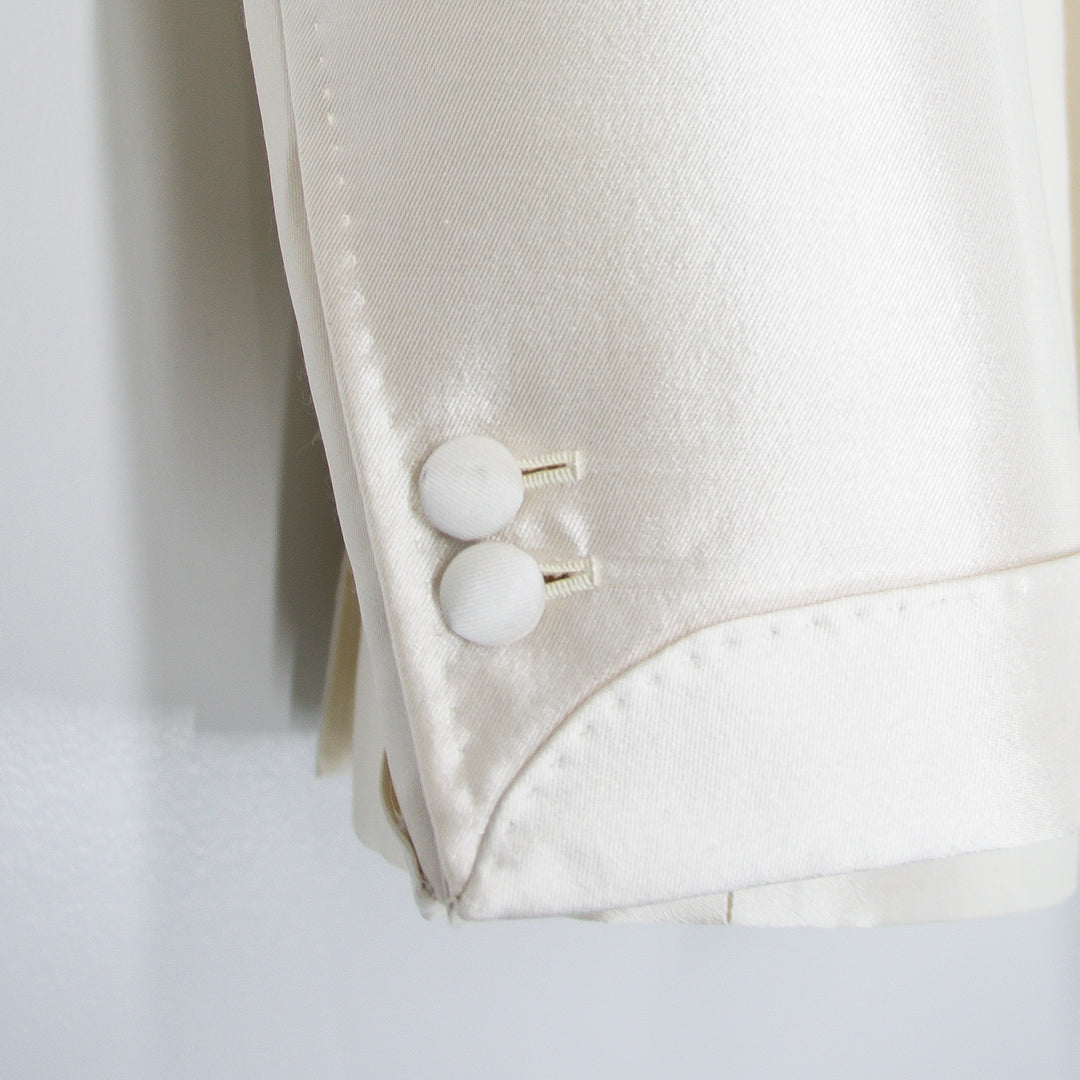 Candido White “Benton Peak Lapels” 2B DB Silk/Wool Tuxedo