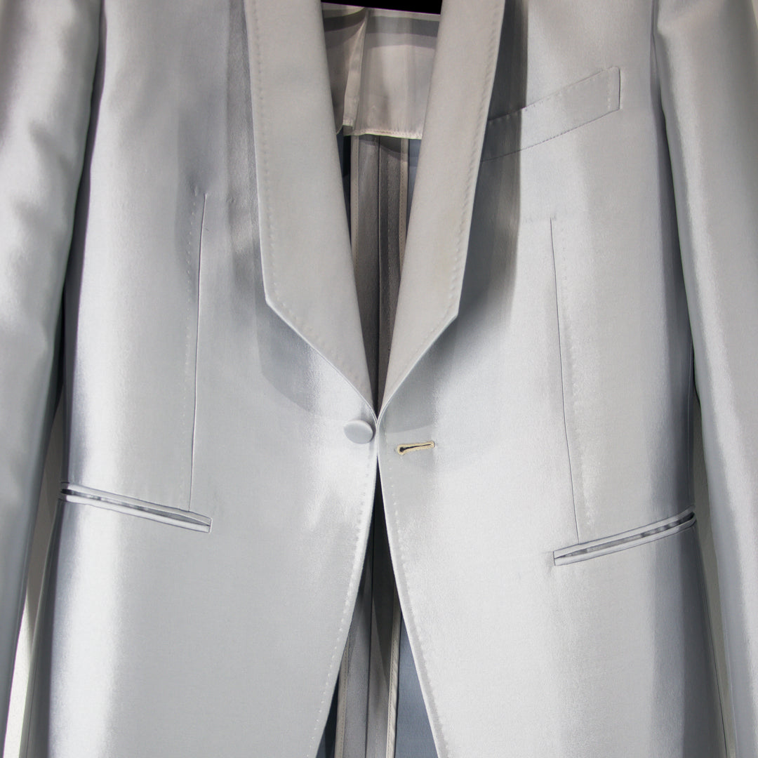 Air Blue “V-Shawl Lapel” Self Treatment 1B Silk/Wool Tuxedo
