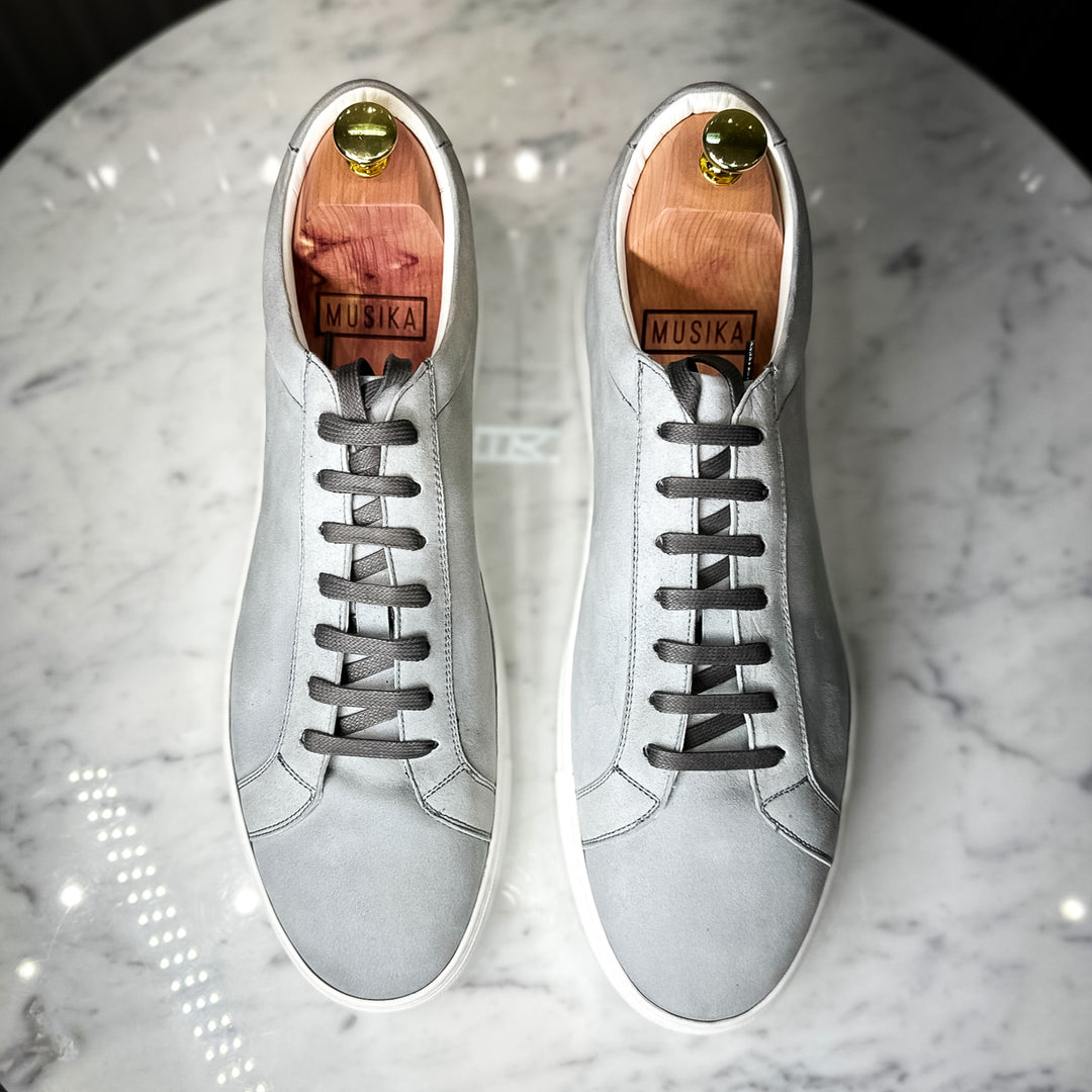 Grey Suede Spanish Made Trainer Sneaker